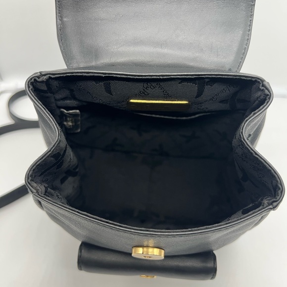 PALOMA PICASSO Vintage Black Leather Gold Hardware Mini Magnetic Backpack - Picture 11 of 15